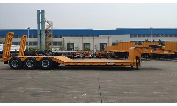 Three Axles Concave Low Flatbed Semi-trailer